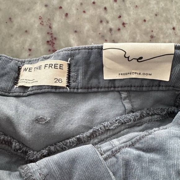 NWT - We The Free Stylish Corduroy High-Rise Pants in Dusty Gray - 26 - Picture 4 of 5